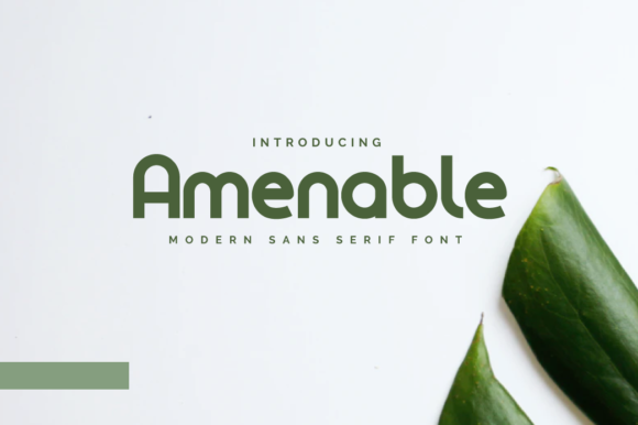 Amenable Font for Modern Small Business Branding
