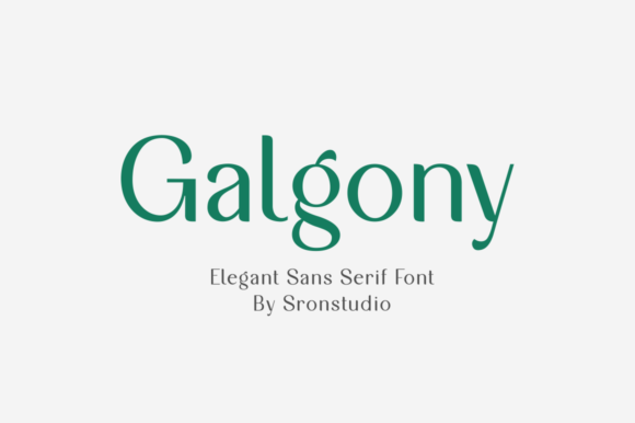 Galgony: A Refined Sans Serif Font for Modern Editorial Design