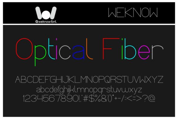 Optical Fiber Font for Modern Digital Design